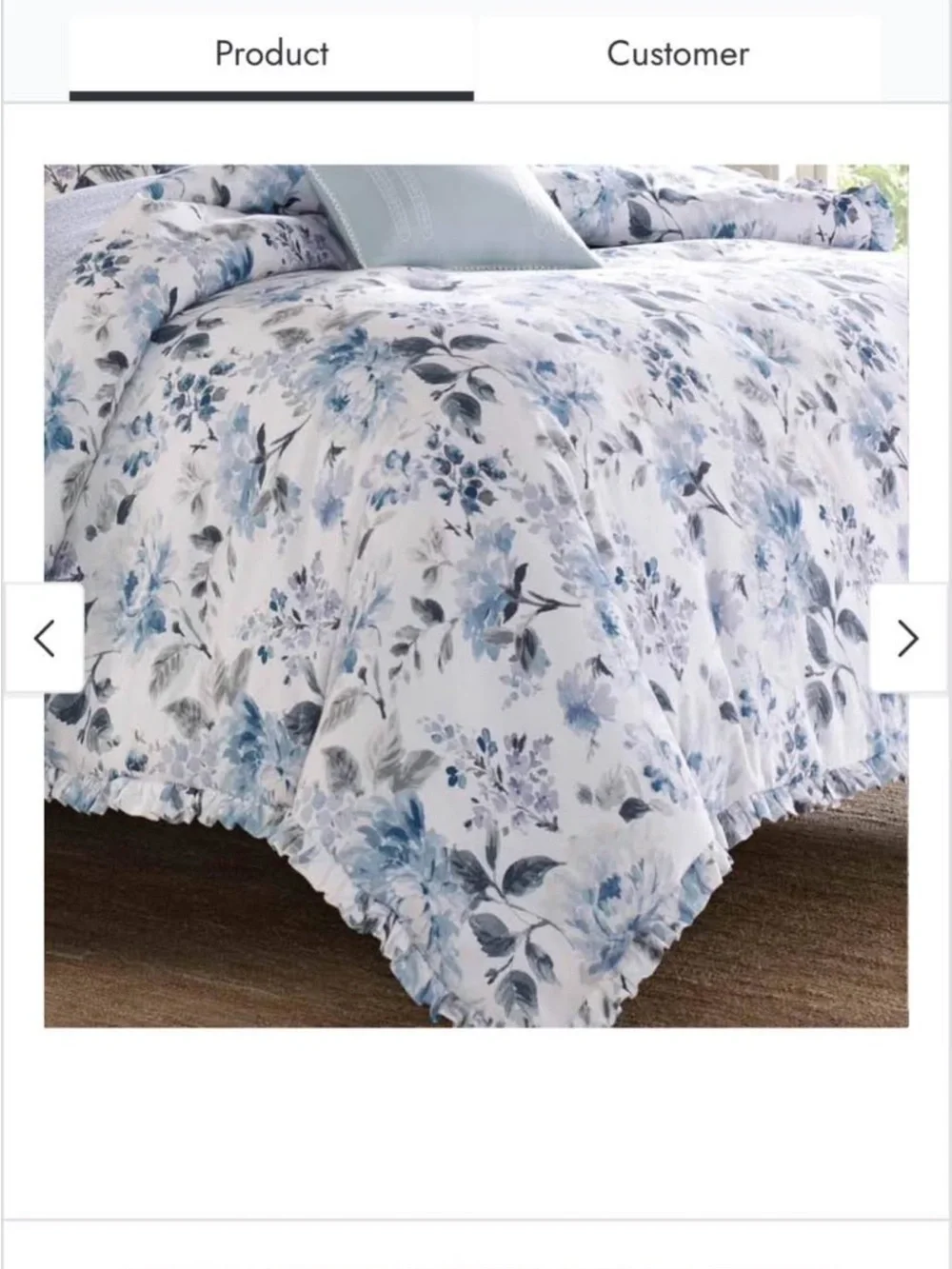 Laura Ashley Home - Queen Comforter Set, Reversible Cotton Bedding with shams